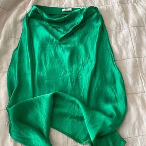 Babaton acetate midi skirt